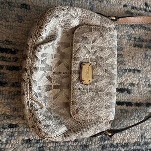 Michael Kors Collection Cream Geometric Crossbody Bag